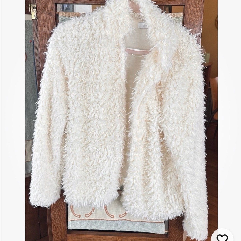 bishop + young white shaggy faux fur Teddy Jacket